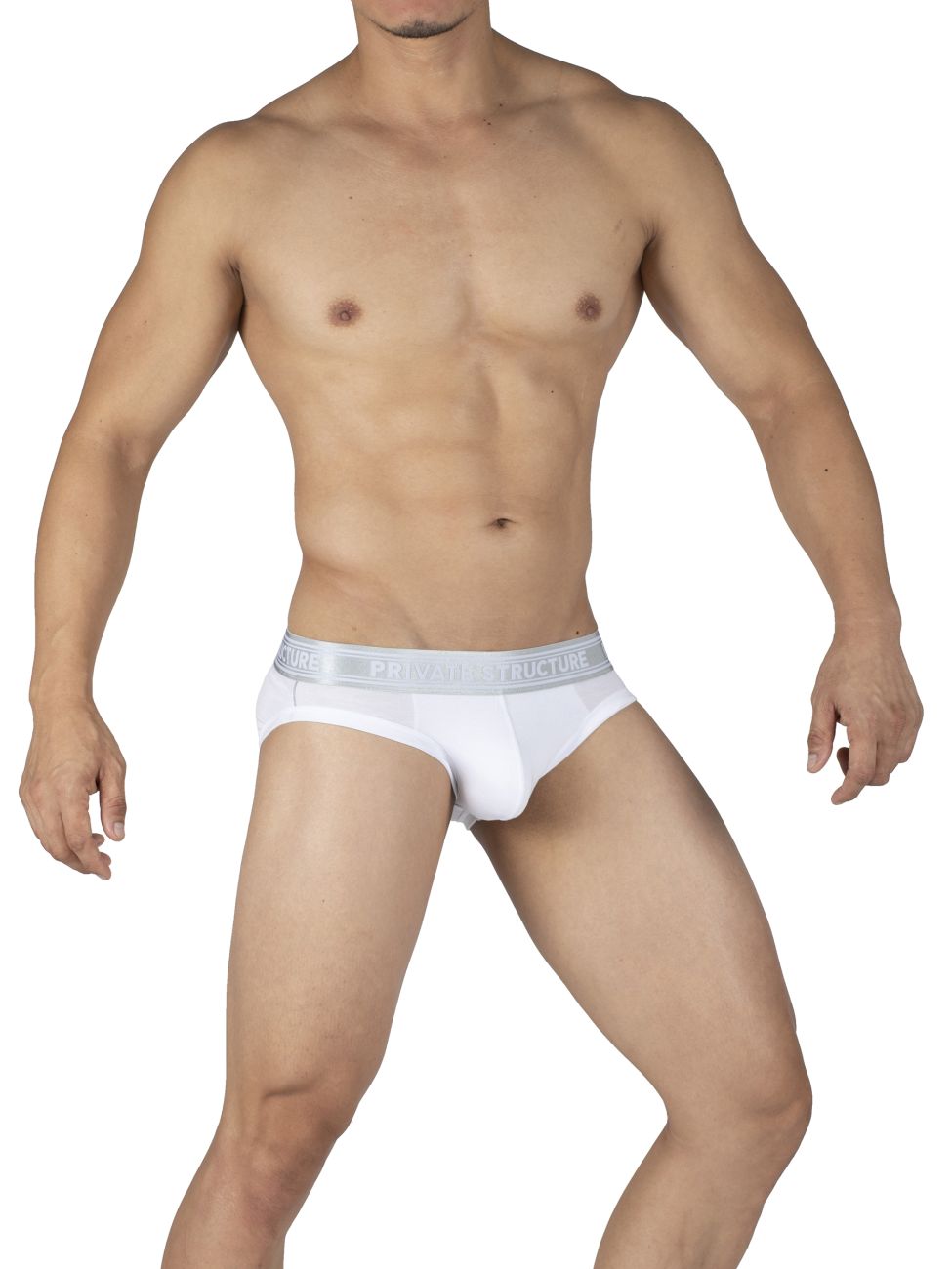 Private Structure PBUT4378 Bamboo Mid Waist Mini Briefs Color Bright White - DealByEthan.gay loves Private Structure