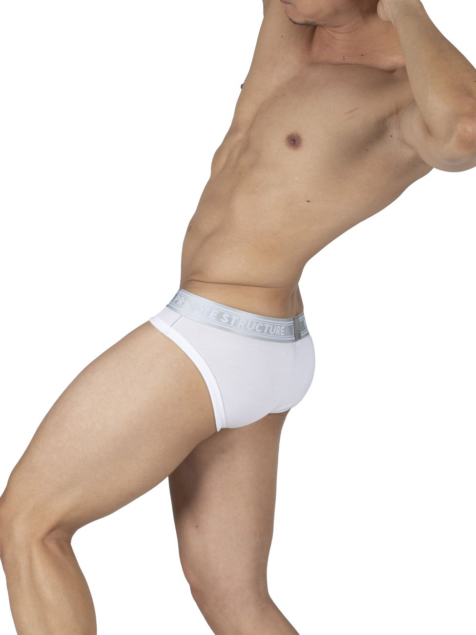 Private Structure PBUT4378 Bamboo Mid Waist Mini Briefs Color Bright White - DealByEthan.gay loves Private Structure