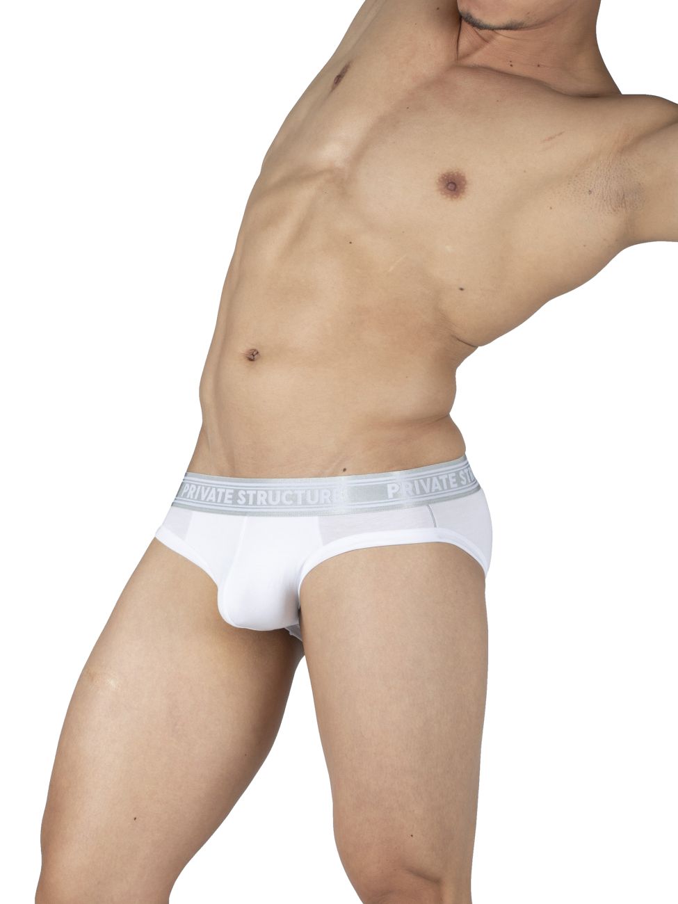 Private Structure PBUT4378 Bamboo Mid Waist Mini Briefs Color Bright White - DealByEthan.gay loves Private Structure