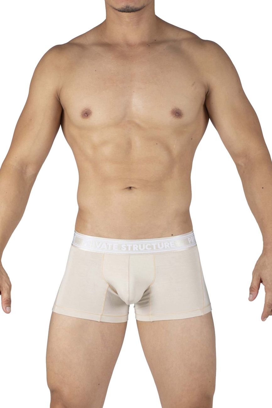 Private Structure PBUT4379 Bamboo Mid Waist Trunks Color Bleached Sand - DealByEthan.gay loves Private Structure