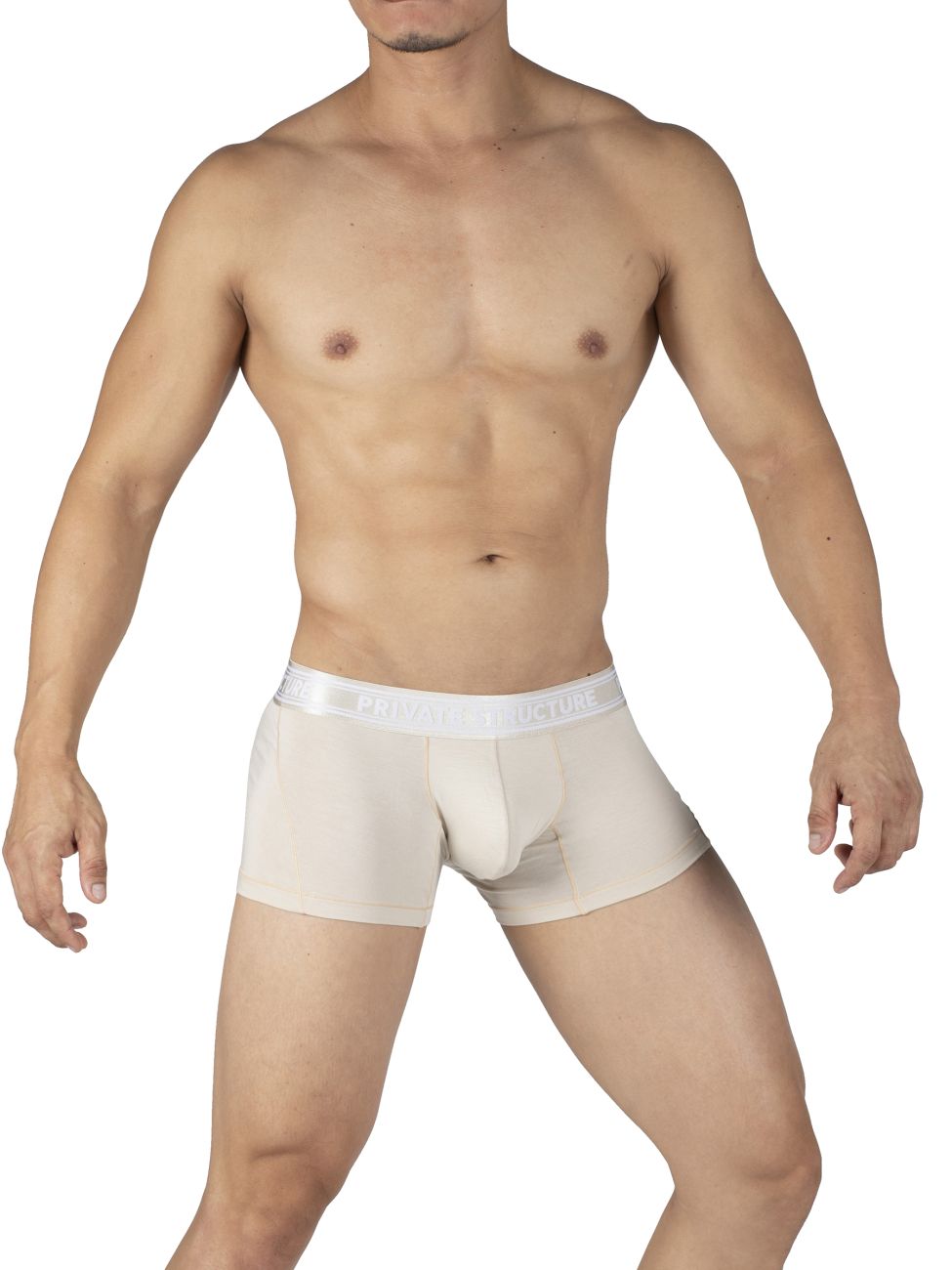 Private Structure PBUT4379 Bamboo Mid Waist Trunks Color Bleached Sand - DealByEthan.gay loves Private Structure