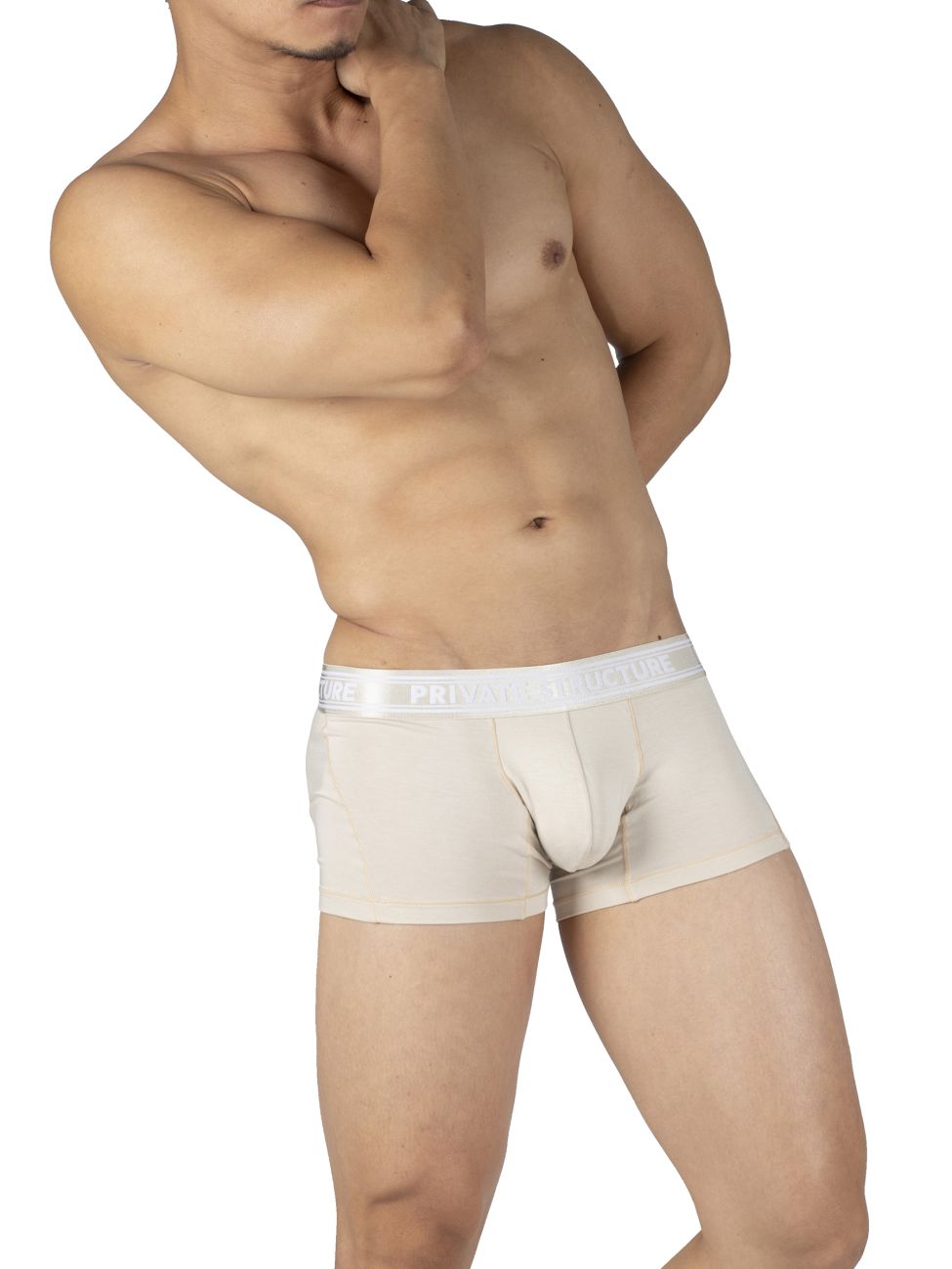 Private Structure PBUT4379 Bamboo Mid Waist Trunks Color Bleached Sand - DealByEthan.gay loves Private Structure