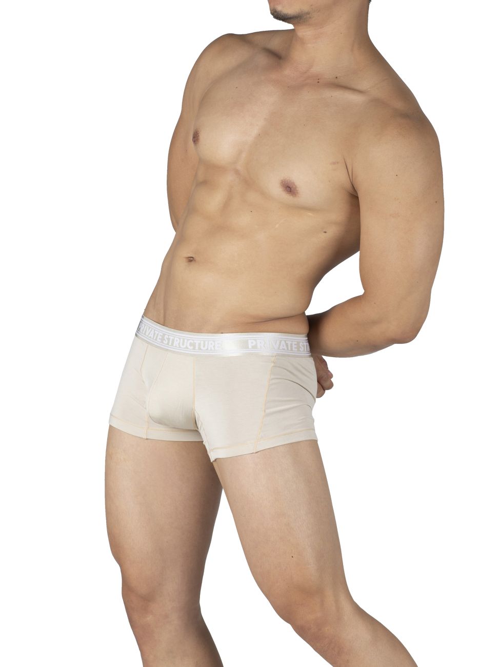 Private Structure PBUT4379 Bamboo Mid Waist Trunks Color Bleached Sand - DealByEthan.gay loves Private Structure