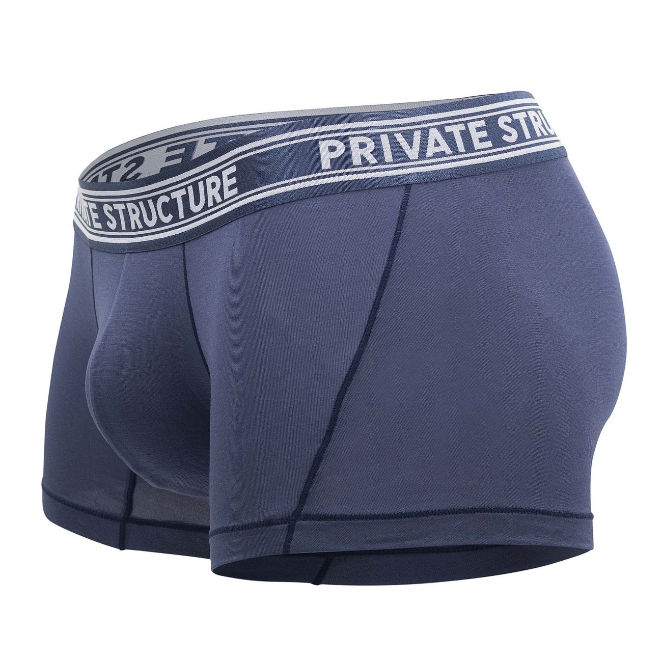 Private Structure PBUT4379 Bamboo Mid Waist Trunks Color Citadel Blue - DealByEthan.gay loves Private Structure