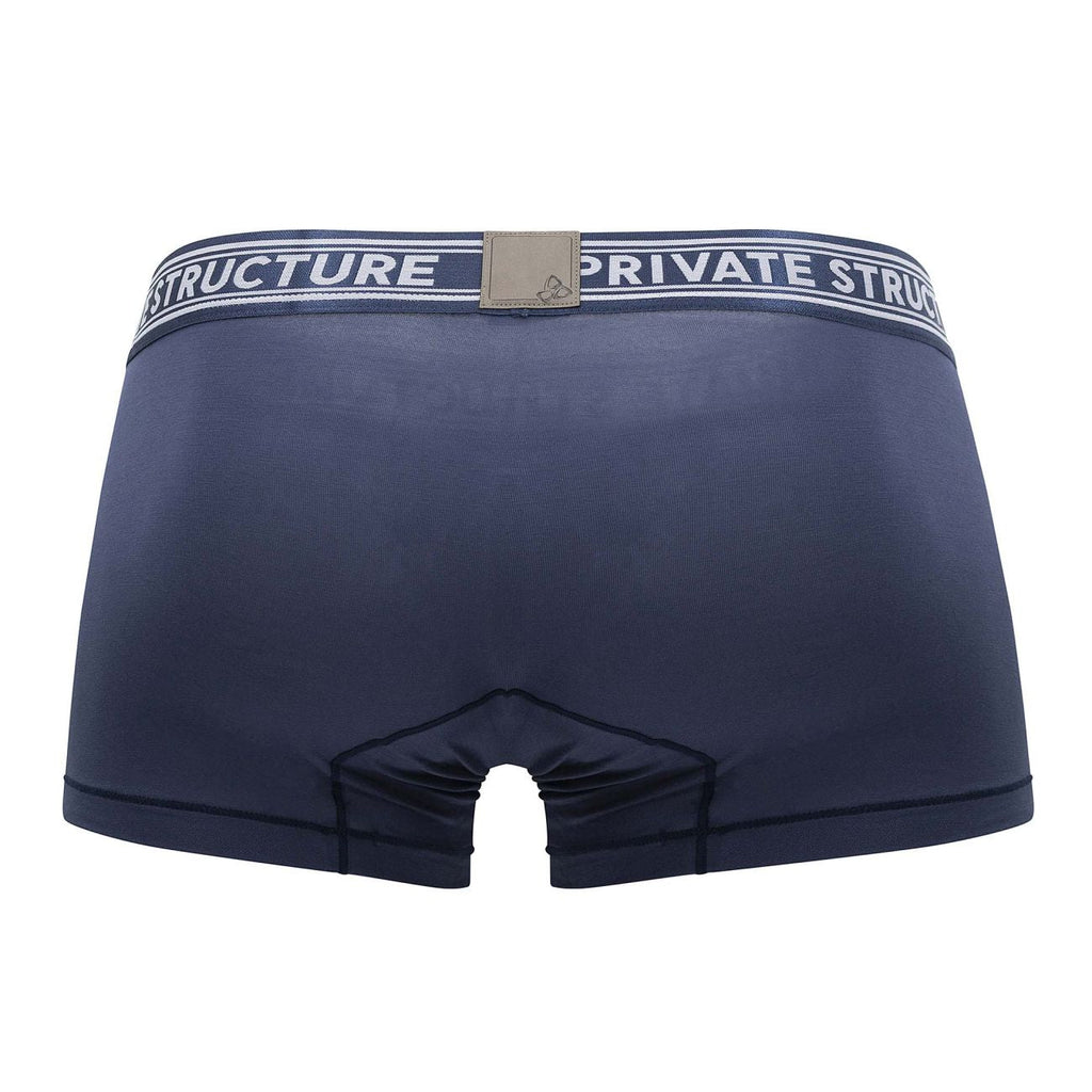 Private Structure PBUT4379 Bamboo Mid Waist Trunks Color Citadel Blue - DealByEthan.gay loves Private Structure