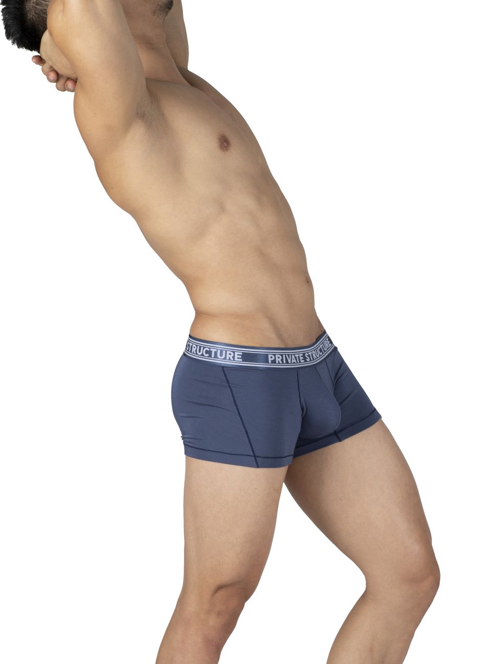 Private Structure PBUT4379 Bamboo Mid Waist Trunks Color Citadel Blue - DealByEthan.gay loves Private Structure