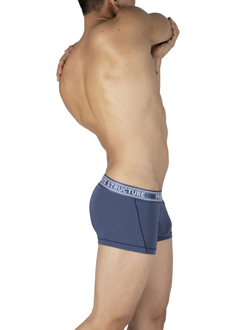 Private Structure PBUT4379 Bamboo Mid Waist Trunks Color Citadel Blue - DealByEthan.gay loves Private Structure