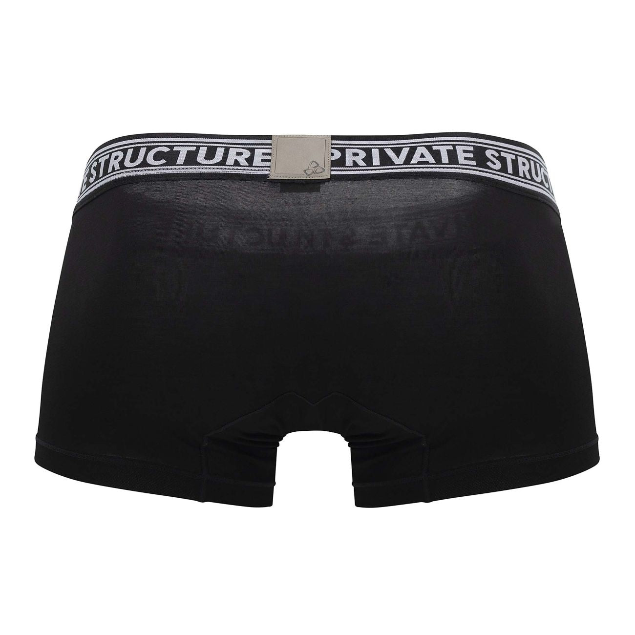 Private Structure PBUT4379 Bamboo Mid Waist Trunks Color Raven Black - DealByEthan.gay loves Private Structure