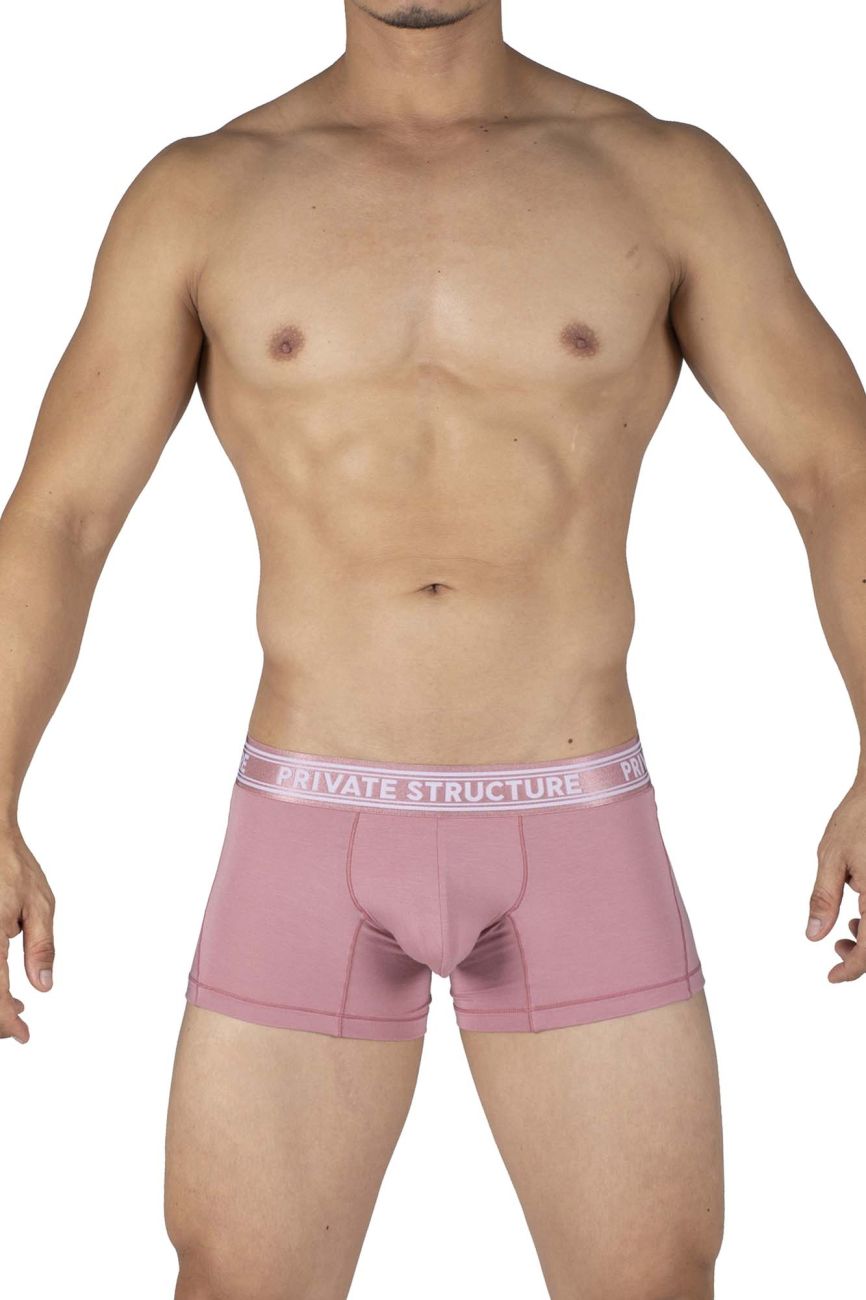 Private Structure PBUT4379 Bamboo Mid Waist Trunks Color Smoke Red - DealByEthan.gay loves Private Structure
