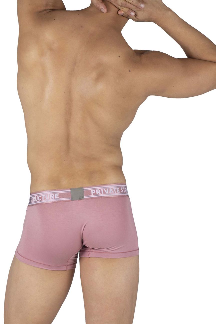 Private Structure PBUT4379 Bamboo Mid Waist Trunks Color Smoke Red - DealByEthan.gay loves Private Structure