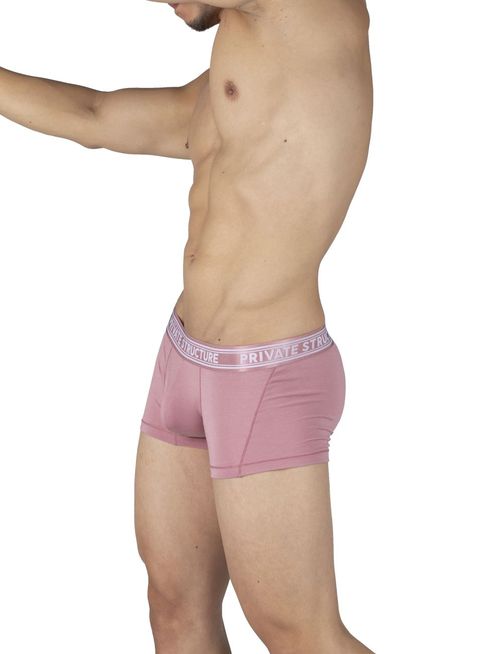 Private Structure PBUT4379 Bamboo Mid Waist Trunks Color Smoke Red - DealByEthan.gay loves Private Structure
