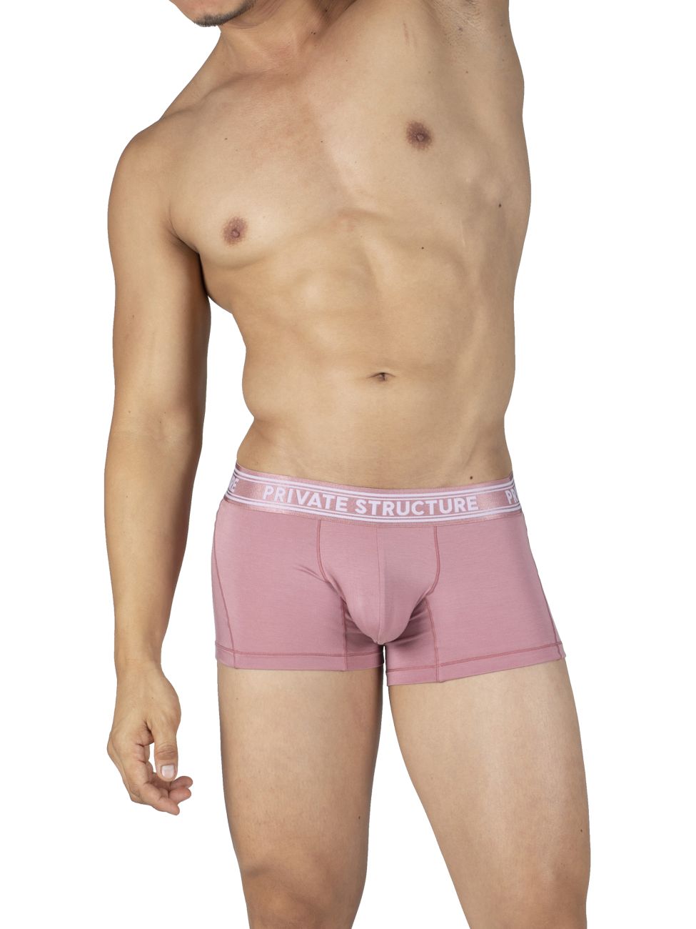 Private Structure PBUT4379 Bamboo Mid Waist Trunks Color Smoke Red - DealByEthan.gay loves Private Structure