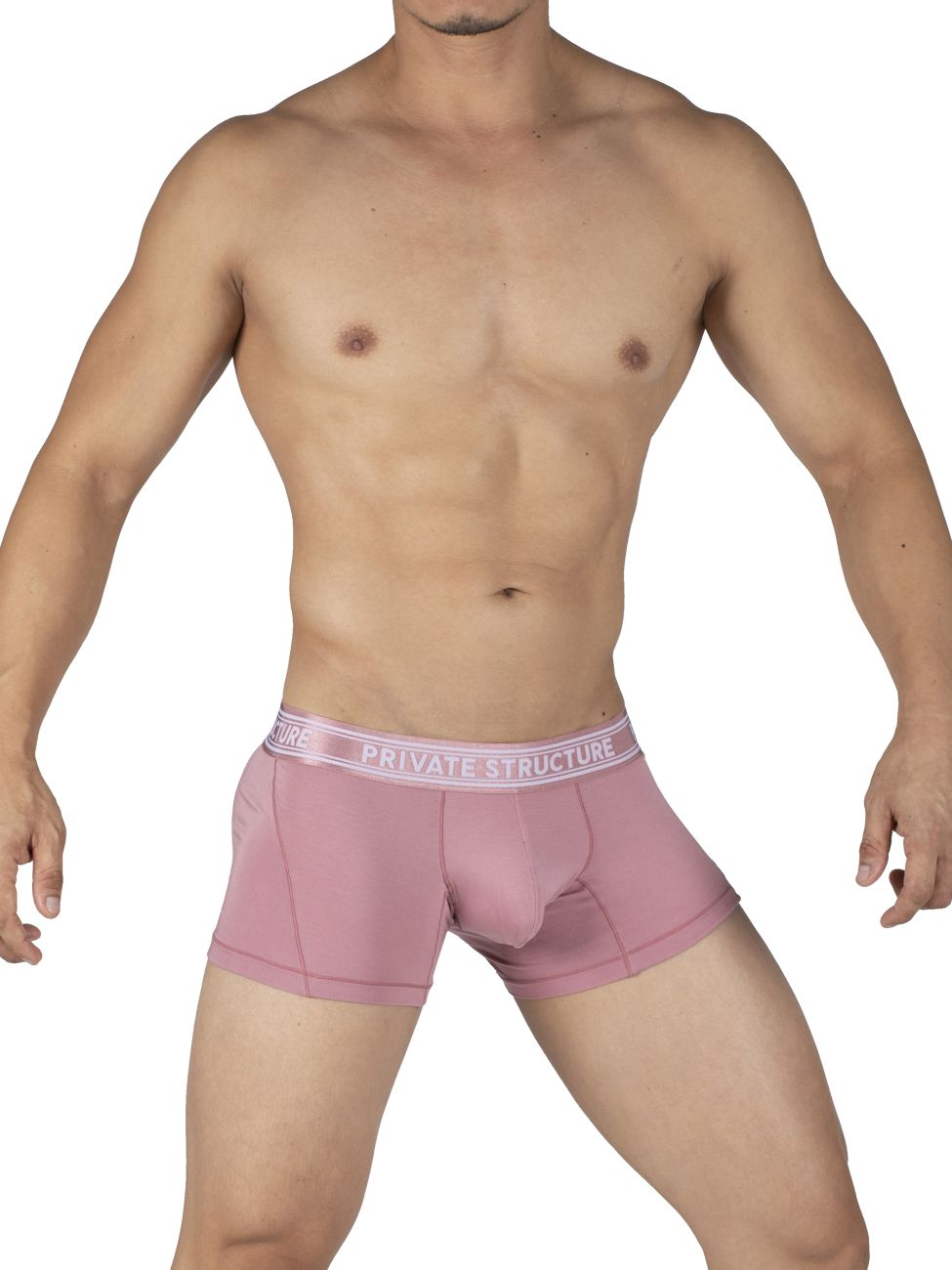 Private Structure PBUT4379 Bamboo Mid Waist Trunks Color Smoke Red - DealByEthan.gay loves Private Structure