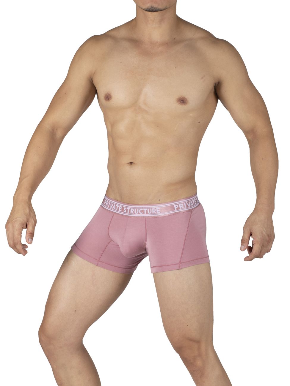 Private Structure PBUT4379 Bamboo Mid Waist Trunks Color Smoke Red - DealByEthan.gay loves Private Structure