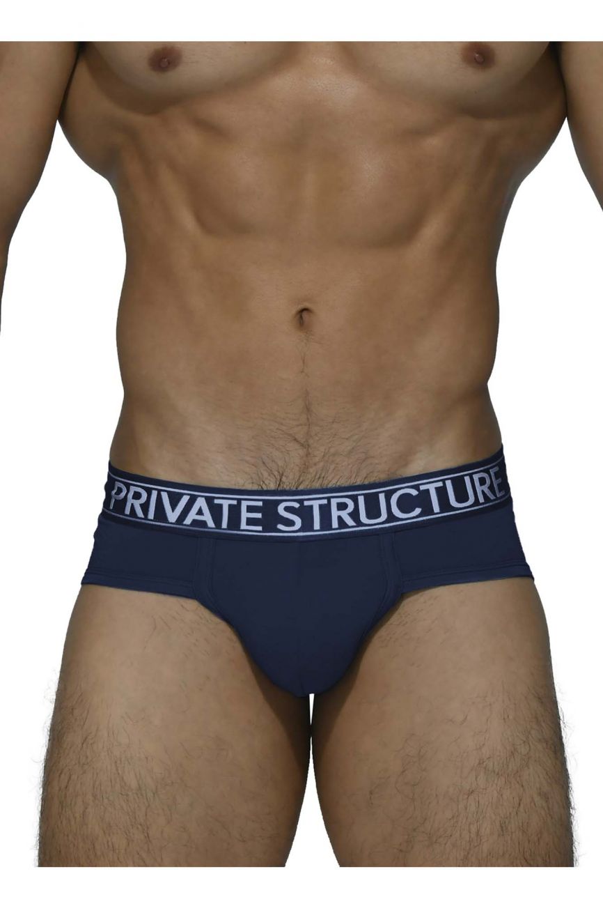 Private Structure PBUZ3748 Platinum Bamboo Briefs Color Midnight Navy - DealByEthan.gay loves Private Structure