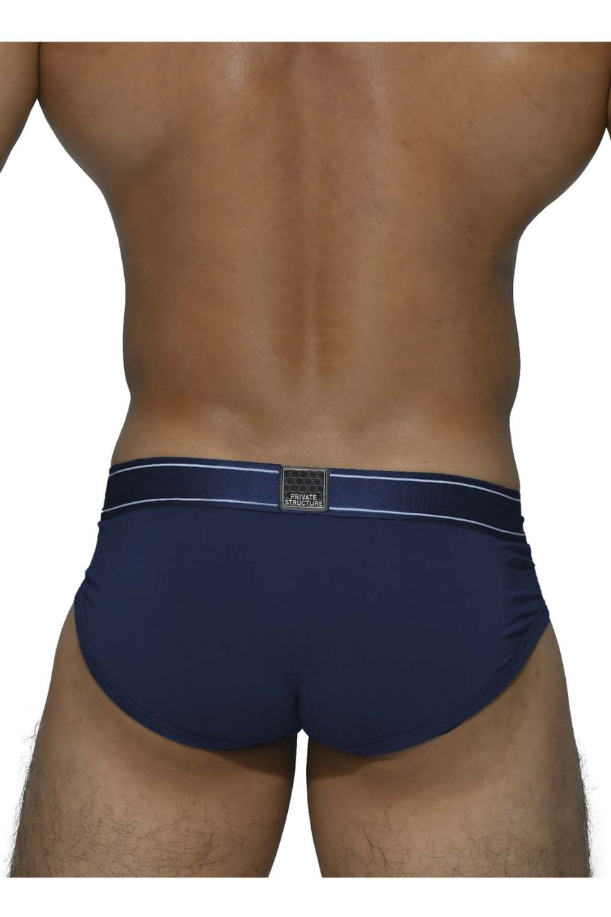 Private Structure PBUZ3748 Platinum Bamboo Briefs Color Midnight Navy - DealByEthan.gay loves Private Structure