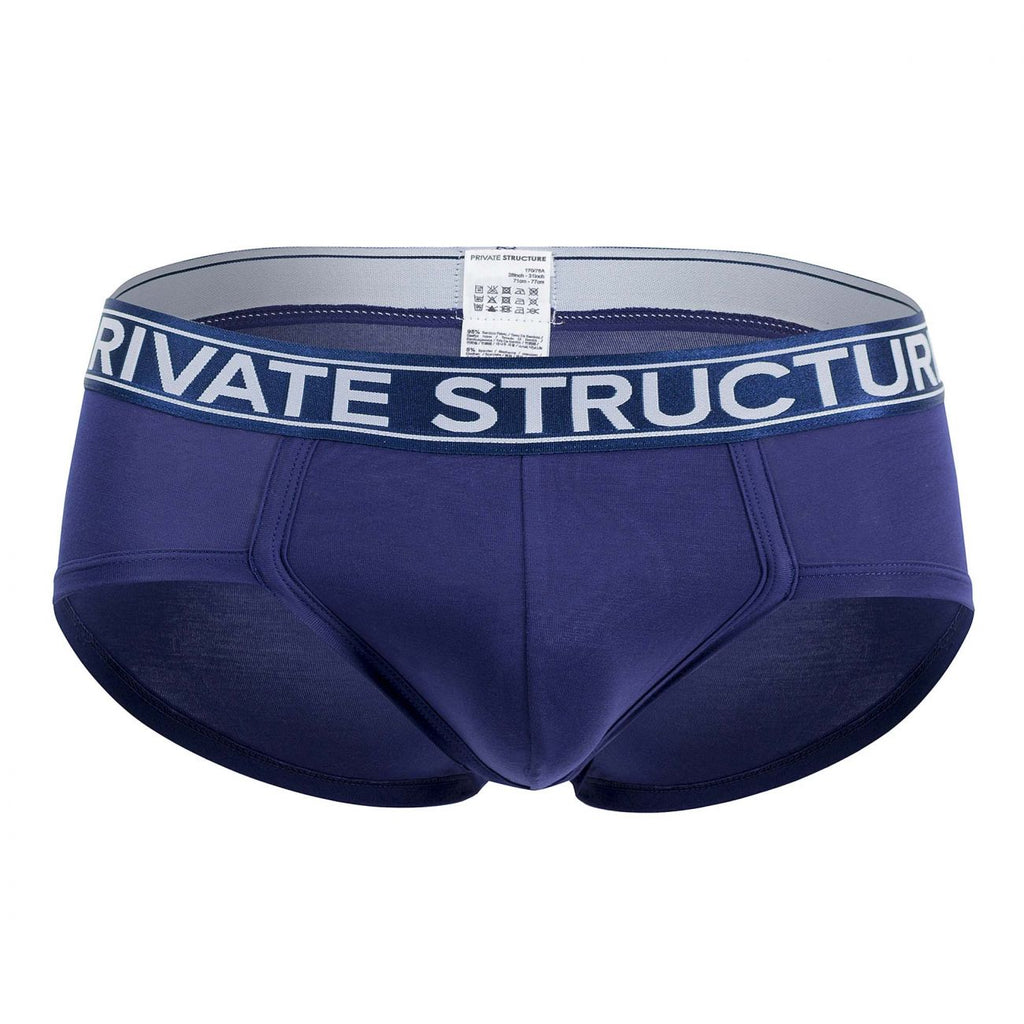 Private Structure PBUZ3748 Platinum Bamboo Briefs Color Midnight Navy - DealByEthan.gay loves Private Structure