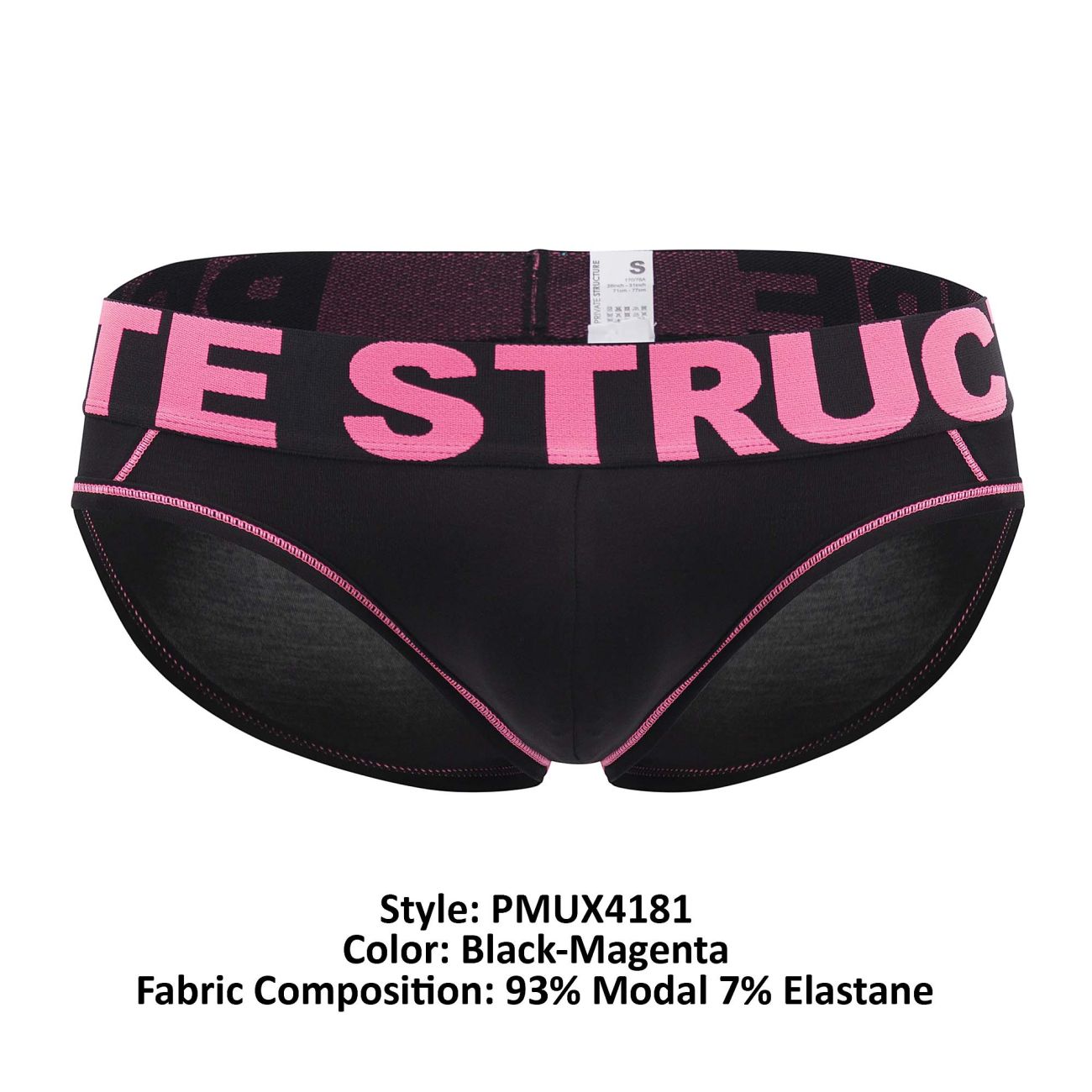 Private Structure PMUX4181 Modality Mini Briefs Color Black-Magenta - DealByEthan.gay loves Private Structure
