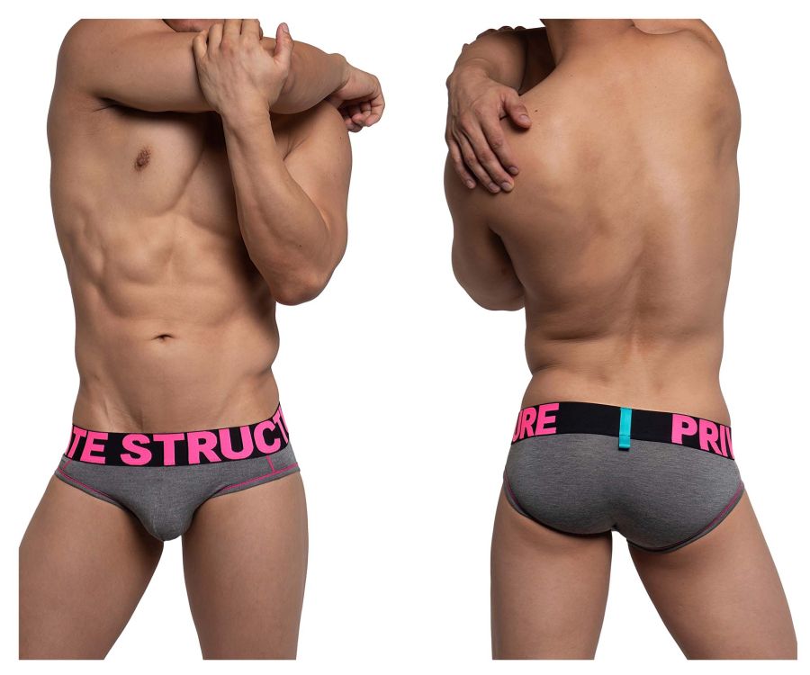Private Structure PMUX4181 Modality Mini Briefs Color Melange-Magenta - DealByEthan.gay loves Private Structure