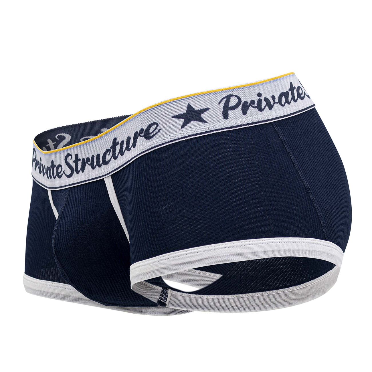Private Structure SCUS4530 Classic Mid Waist Trunks Color Navy - DealByEthan.gay loves Private Structure