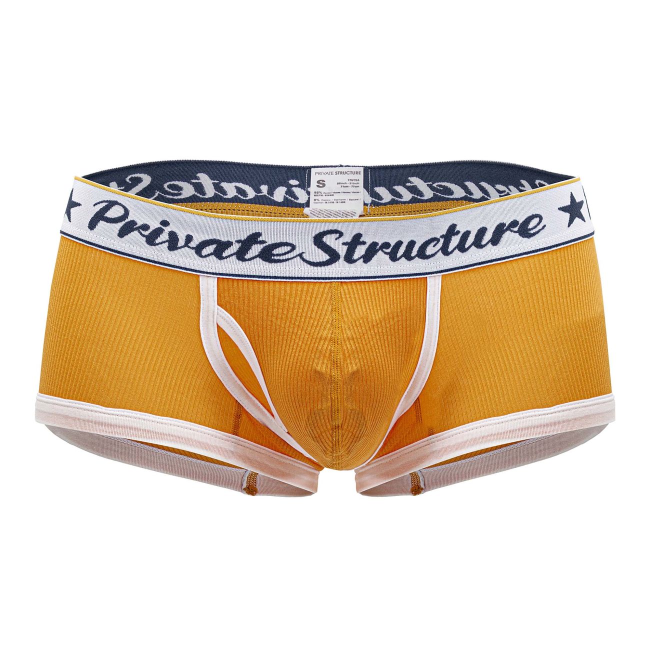 Private Structure SCUS4530 Classic Mid Waist Trunks Color Orange - DealByEthan.gay loves Private Structure