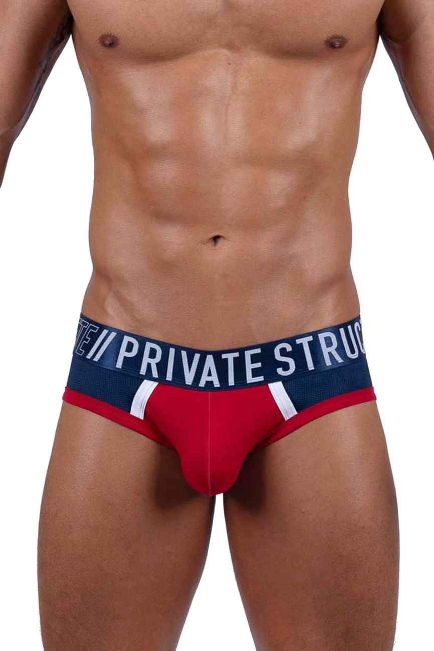 Private Structure BAUT4388 Athlete Mini Briefs Color Red Falcon