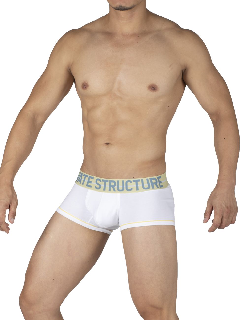 Private Structure MOUX4103 Mo Lite Mid Waist Trunks Farbe Weiß