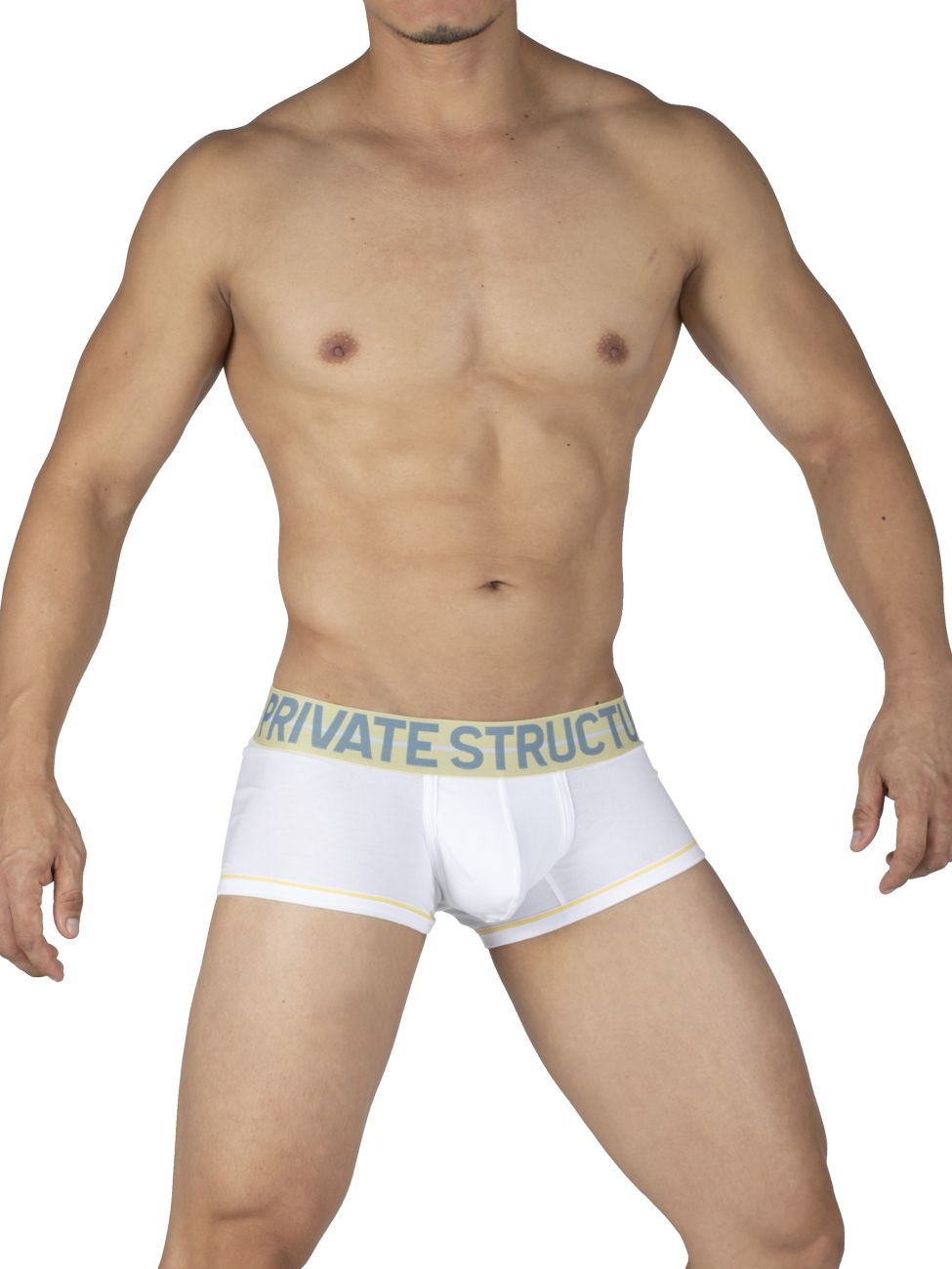 Private Structure MOUX4103 Mo Lite Mid Waist Trunks Farbe Weiß