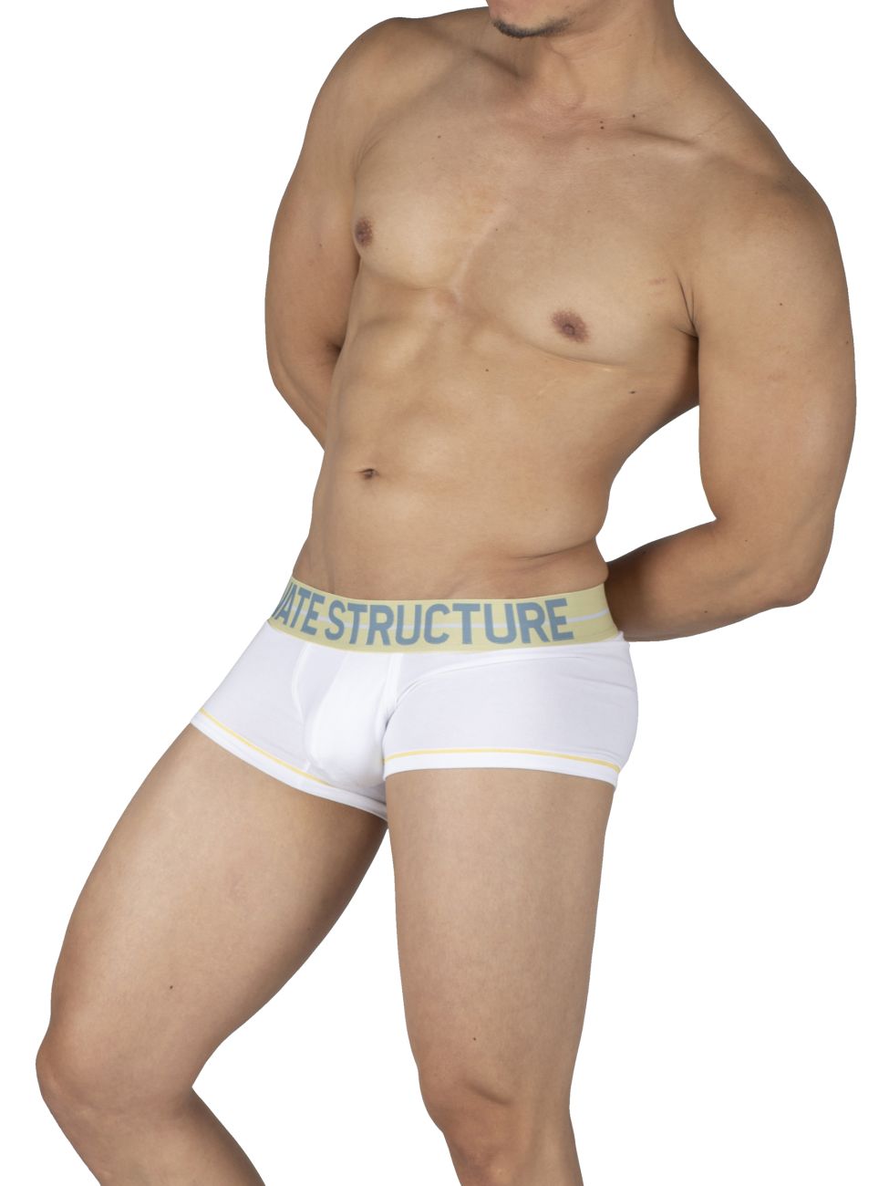 Private Structure MOUX4103 Mo Lite Mid Waist Trunks Farbe Weiß