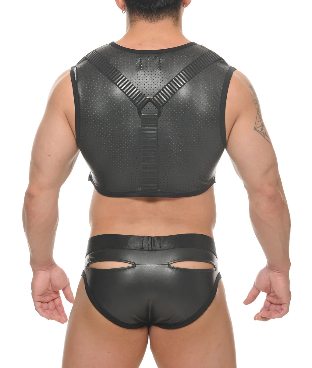 RAIDER CROP ZIP VEST - DealByEthan.gay loves STUD Wear It Proud
