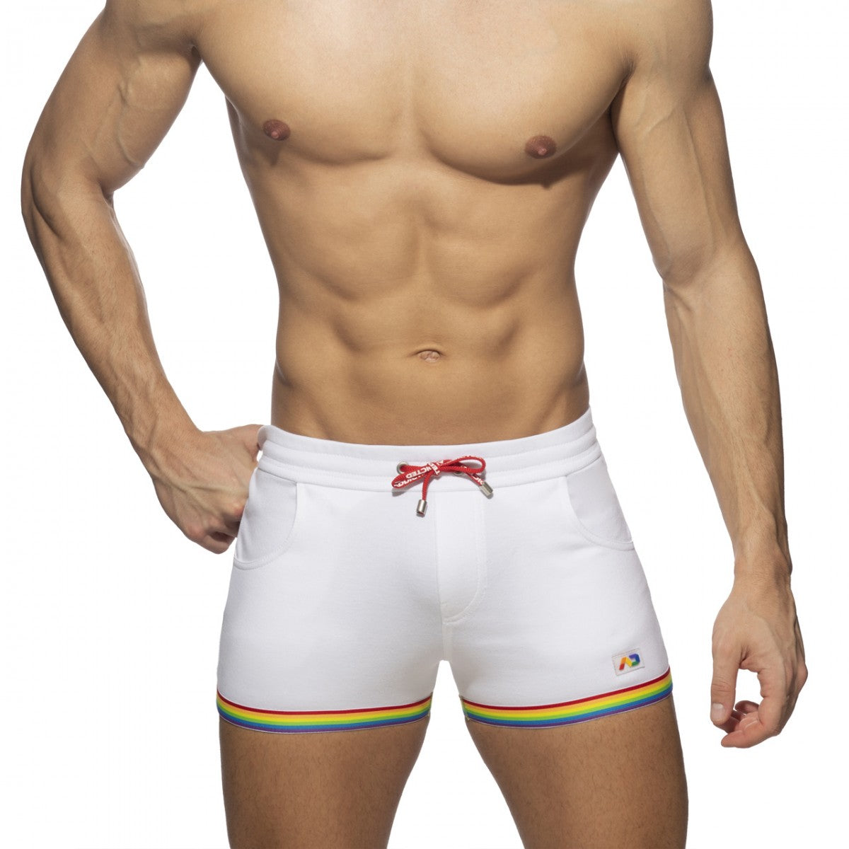 RAINBOW TAPE COTTON SHORT - DealByEthan.gay loves Addicted