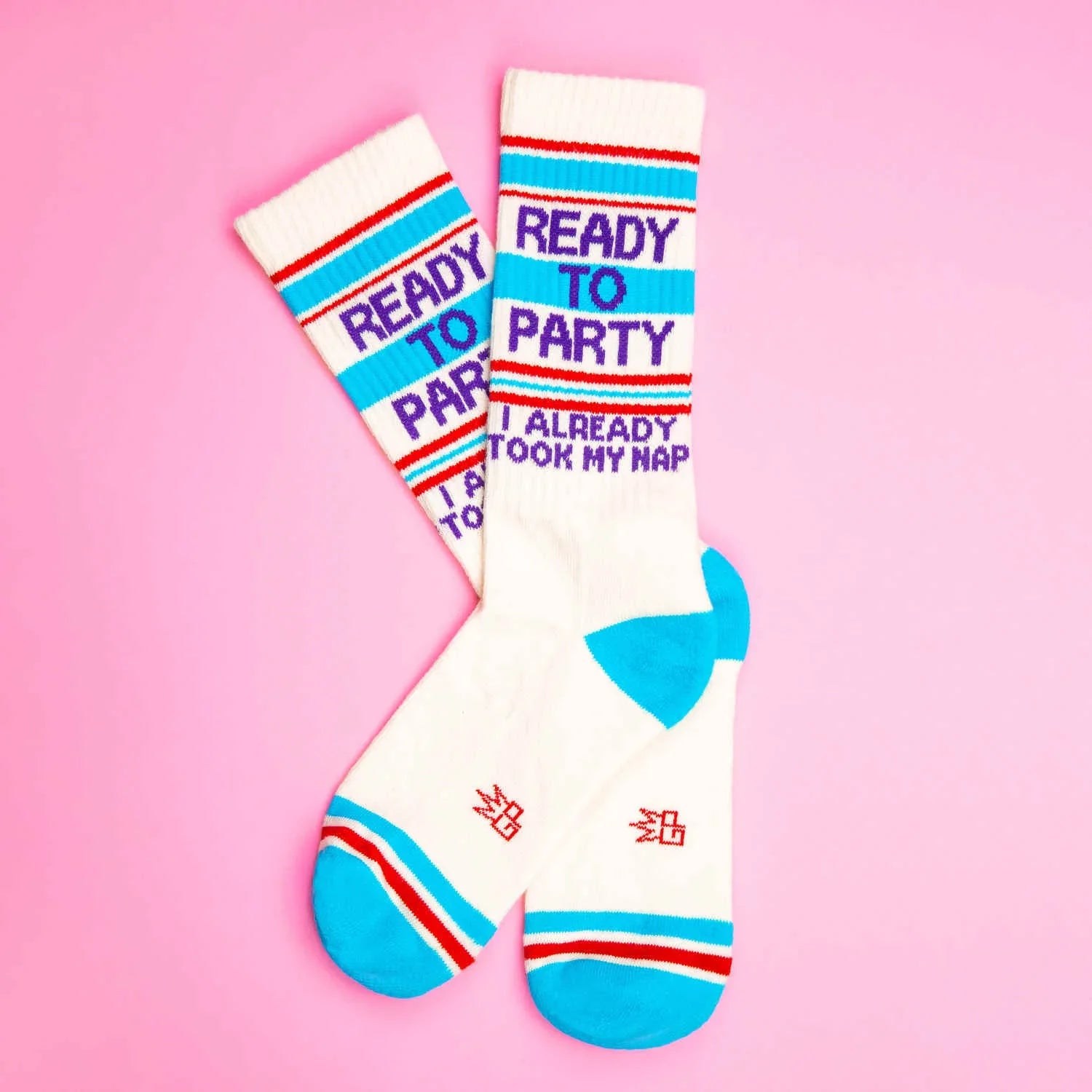 READY TO PARTY CREW SOCKS - DealByEthan.gay loves Gumball Poodle