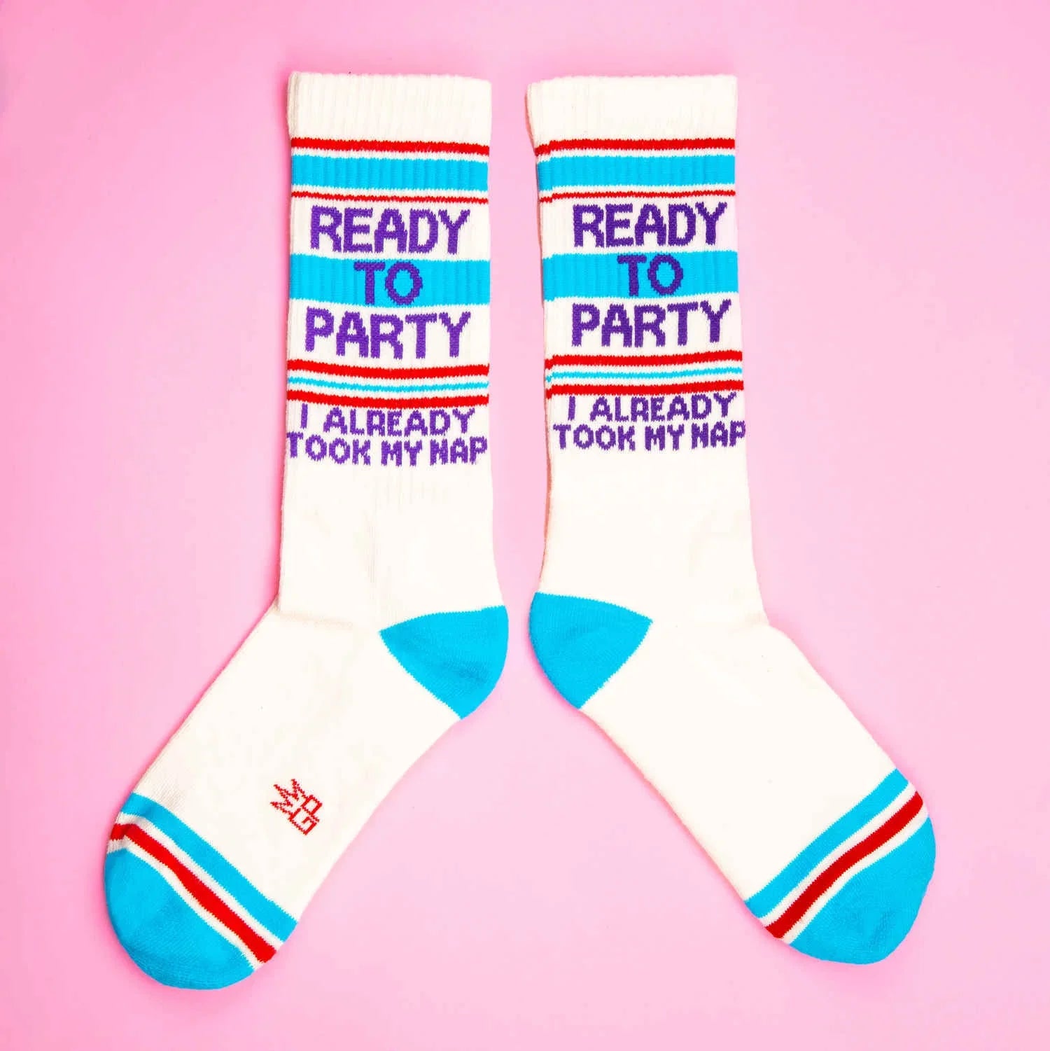 READY TO PARTY CREW SOCKS - DealByEthan.gay loves Gumball Poodle