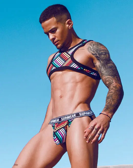 RIBBED SLASHED CROP TOP - DealByEthan.gay loves SUPAWEAR