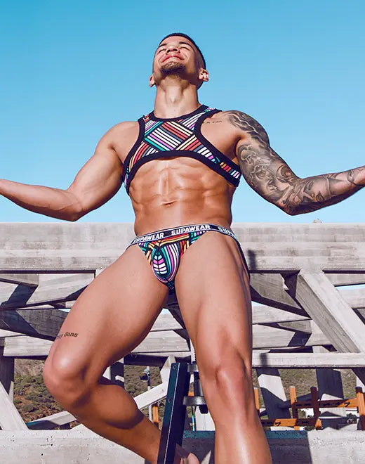 RIBBED SLASHED CROP TOP - DealByEthan.gay loves SUPAWEAR