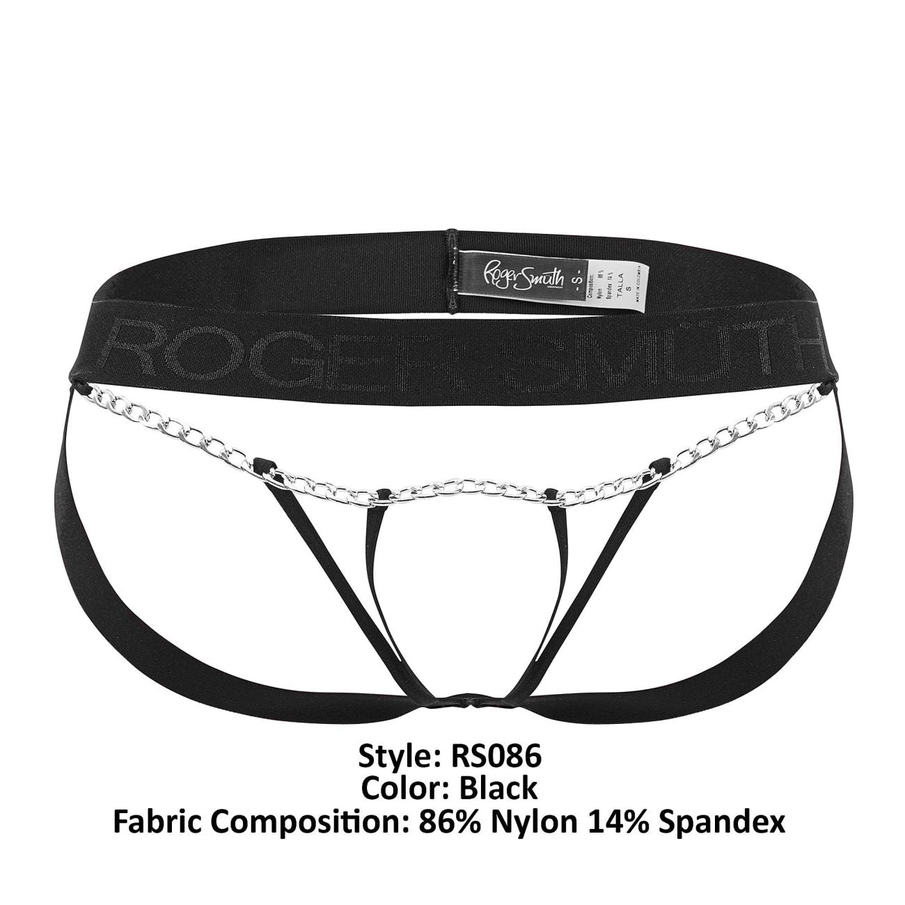 Tanga tipo jock Roger Smuth RS086 de color negro