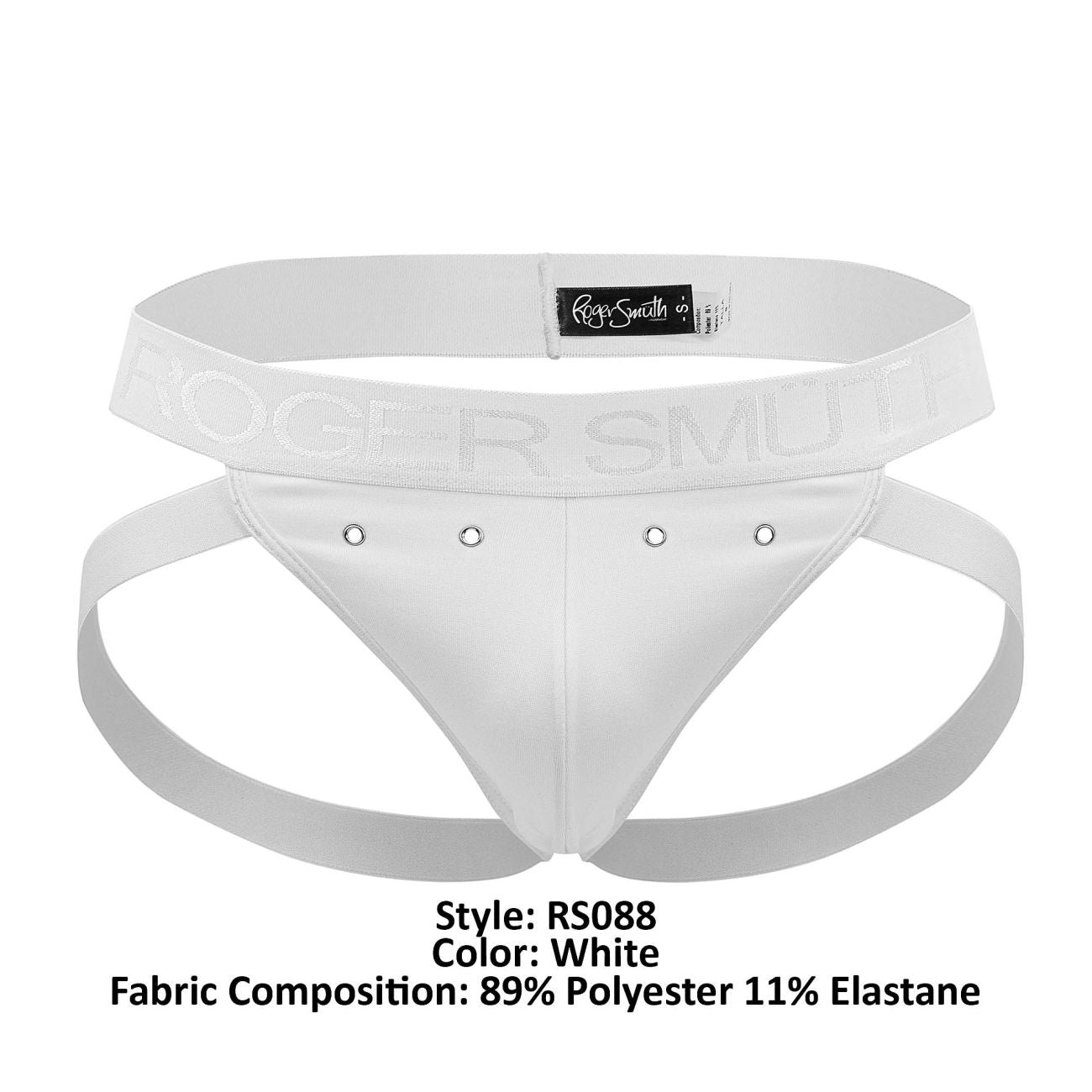Tanga tipo jock Roger Smuth RS088 Color blanco