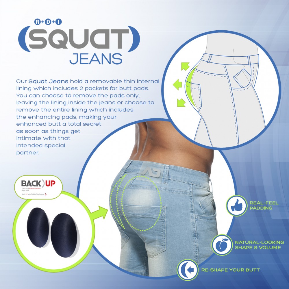 SQUAT BERMUDA JEANS - DealByEthan.gay