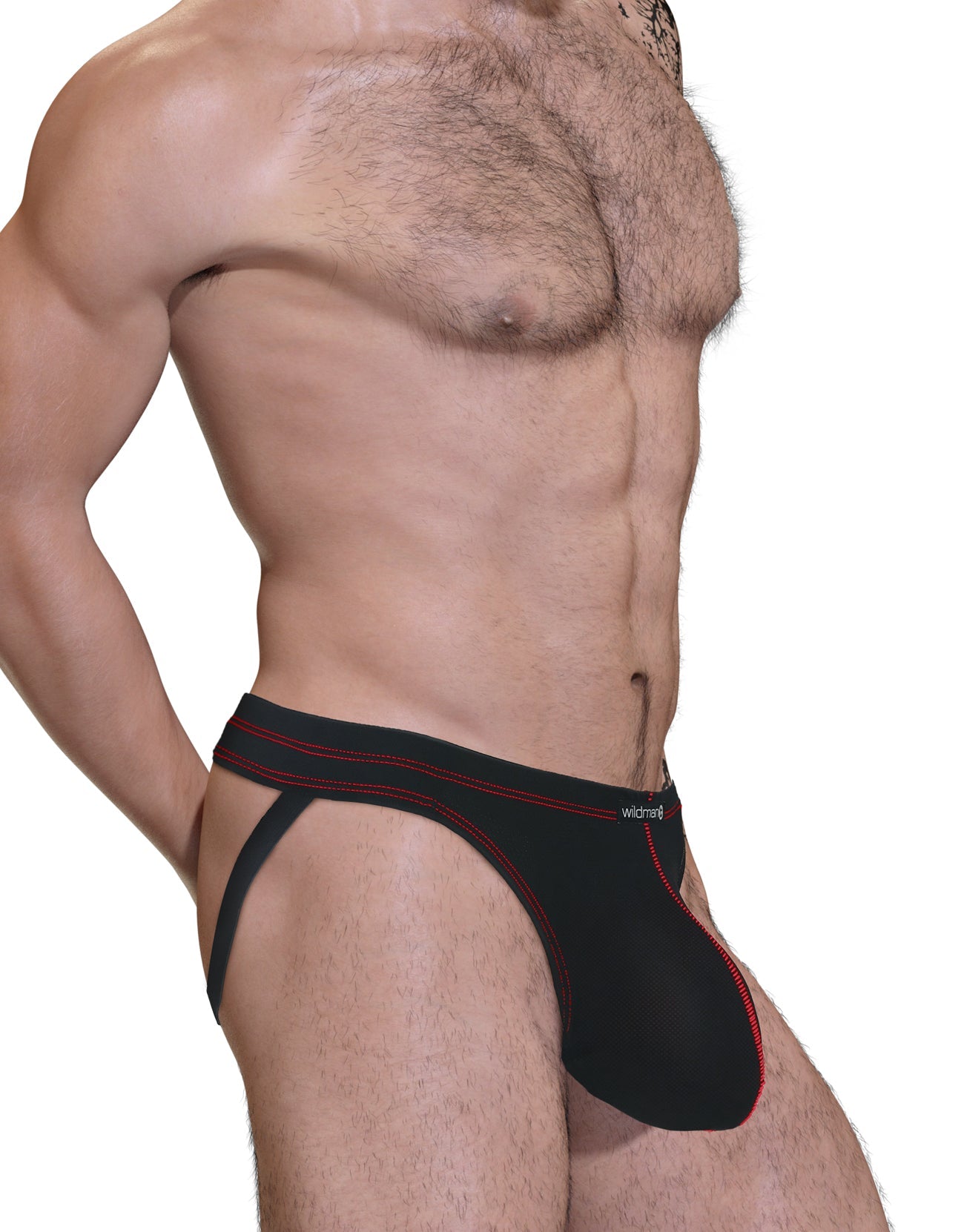 Stitch Big Boy Pouch Jock Strap - Red - DealByEthan.gay