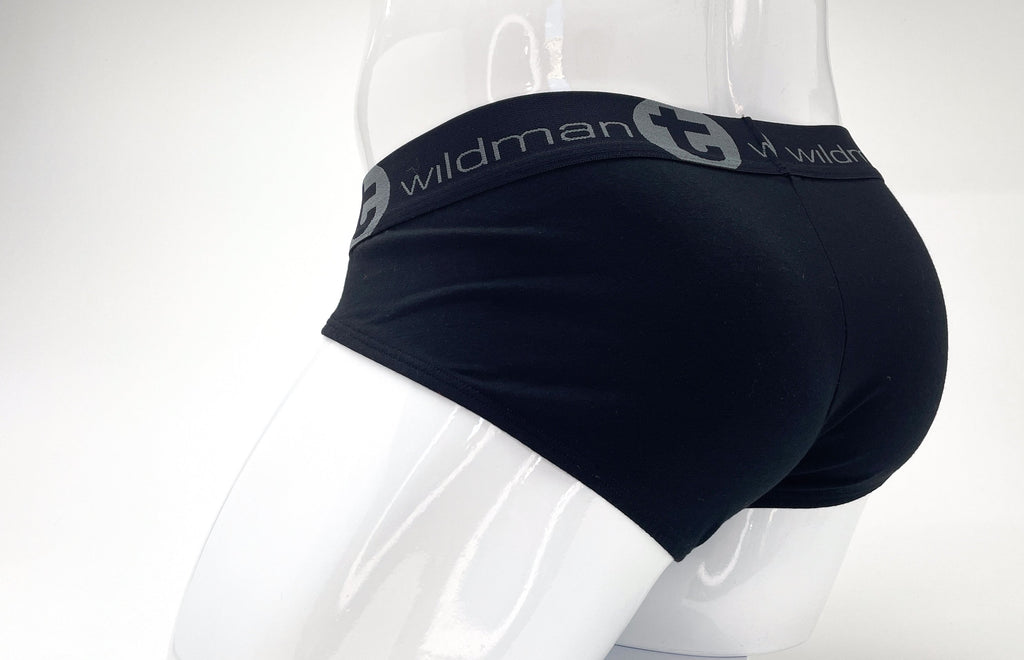 Stretch Cotton Big Boy Pouch Brief Black/Blue - DealByEthan.gay loves WildmanT