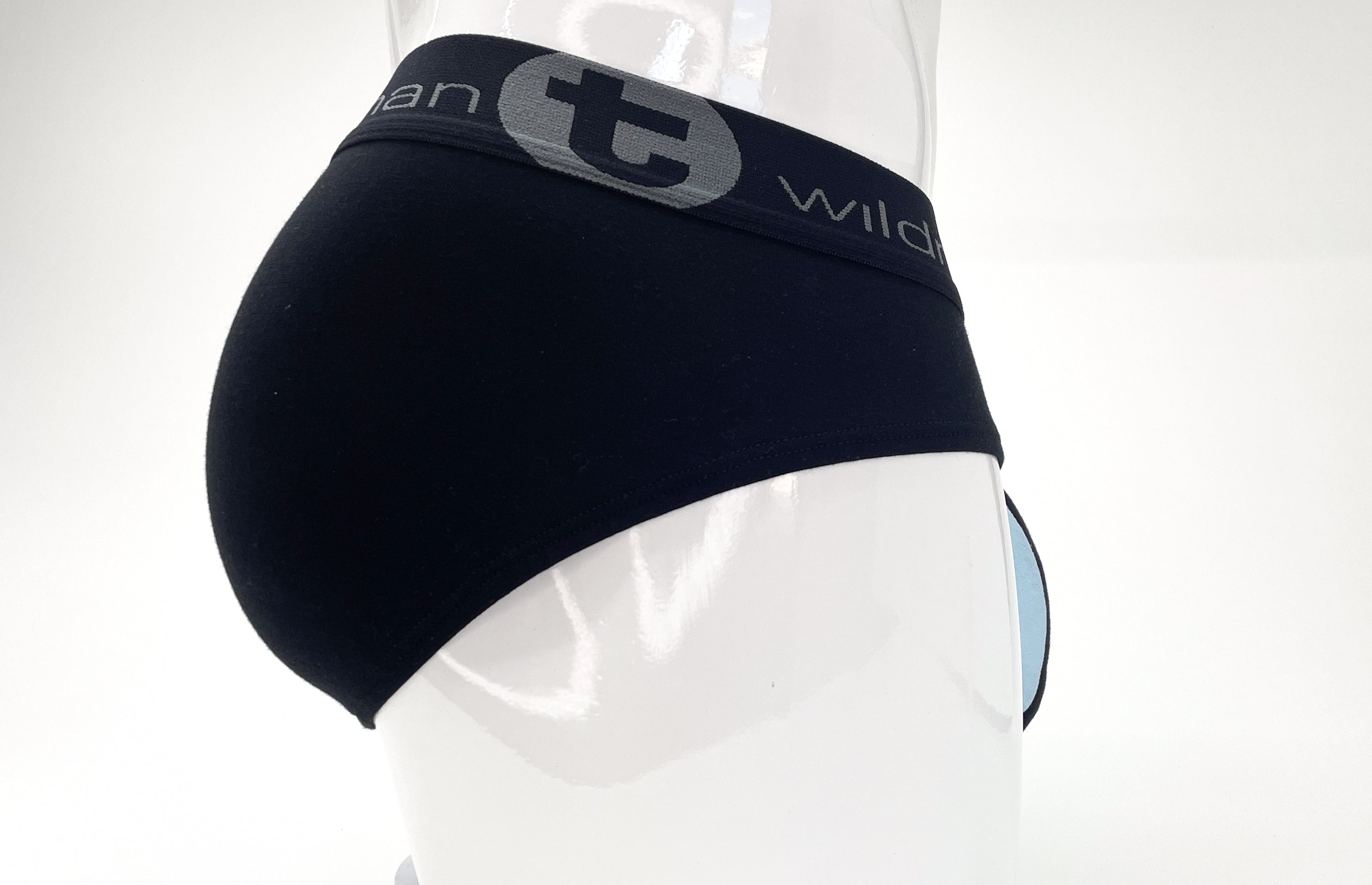 Stretch Cotton Big Boy Pouch Brief Black/Blue - DealByEthan.gay loves WildmanT