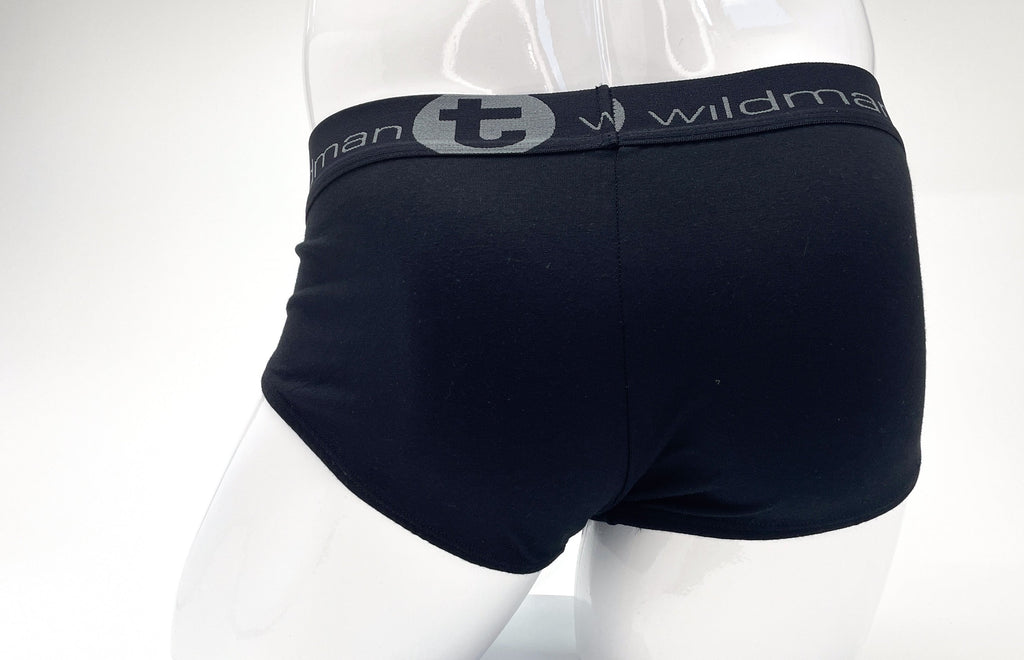 Stretch Cotton Big Boy Pouch Brief Black/Blue - DealByEthan.gay loves WildmanT