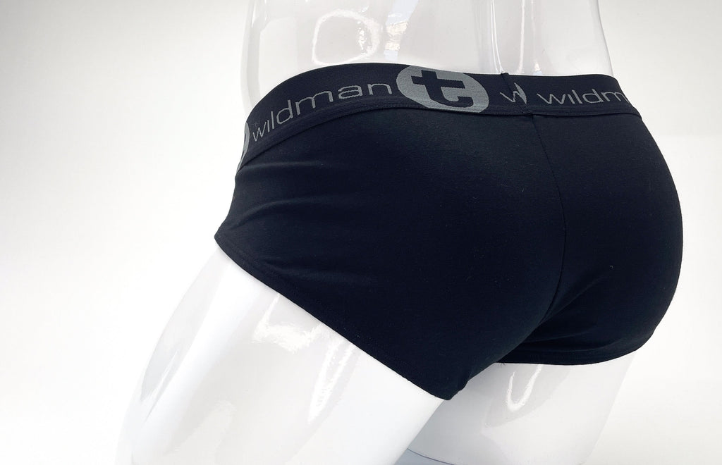 Stretch Cotton Big Boy Pouch Brief Black/Blue - DealByEthan.gay loves WildmanT