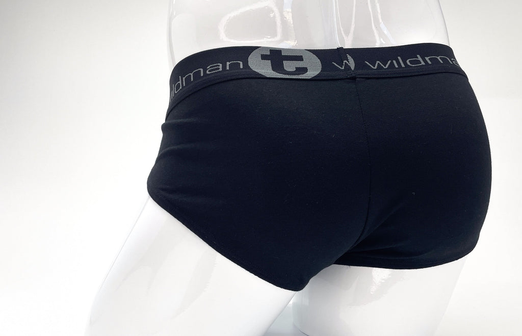 Stretch Cotton Big Boy Pouch Brief Black/Blue - DealByEthan.gay loves WildmanT