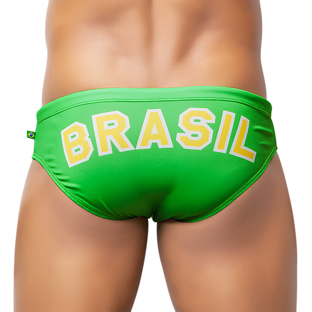 TEAM BRASIL FLAG SUNGA - Designer-Bademode für Herren - Brasilianische Sunga für Herren