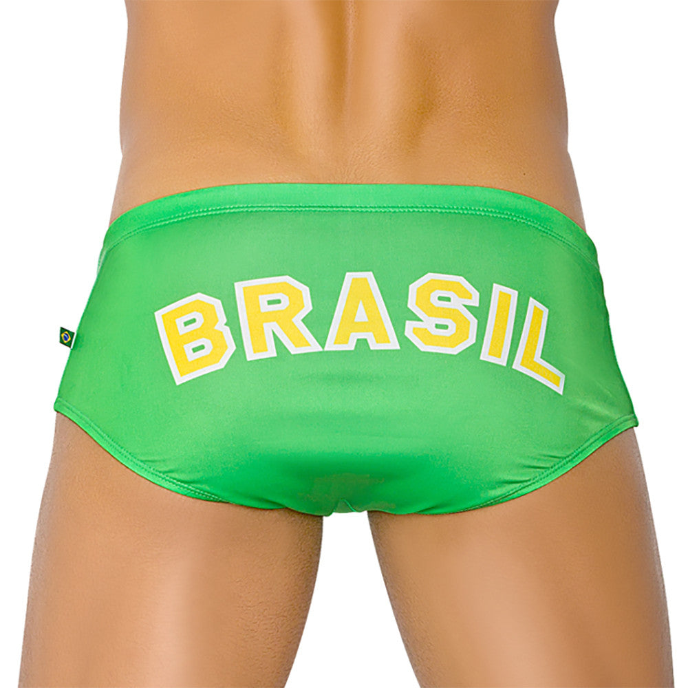 TEAM BRASIL FLAG SUNGA - Designer-Bademode für Herren - Brasilianische Sunga für Herren