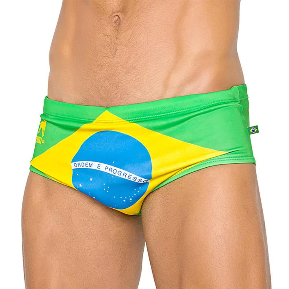 TEAM BRASIL FLAG SUNGA - Designer-Bademode für Herren - Brasilianische Sunga für Herren