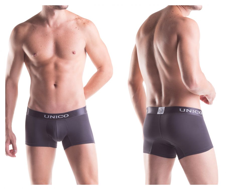 Unico 1200080396 (1212010010696) Boxer Briefs Asfalto Microfiber Color Gray - DealByEthan.gay loves Unico
