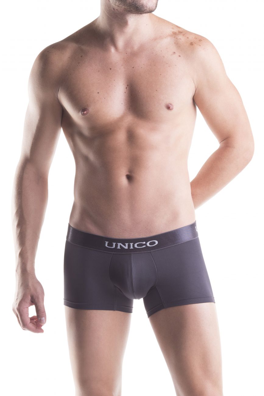 Unico 1200080396 (1212010010696) Boxer Briefs Asfalto Microfiber Color Gray - DealByEthan.gay loves Unico