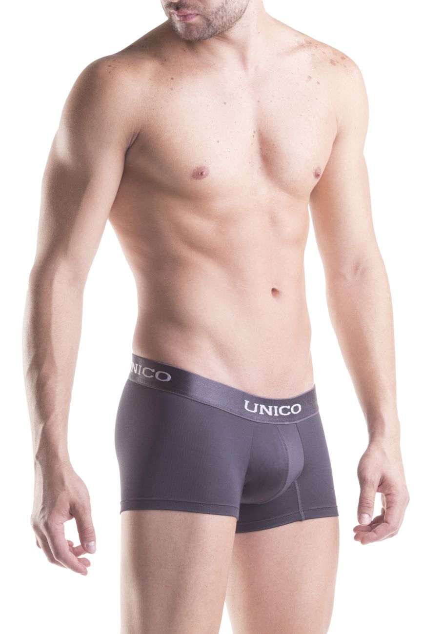 Unico 1200080396 (1212010010696) Boxer Briefs Asfalto Microfiber Color Gray - DealByEthan.gay loves Unico
